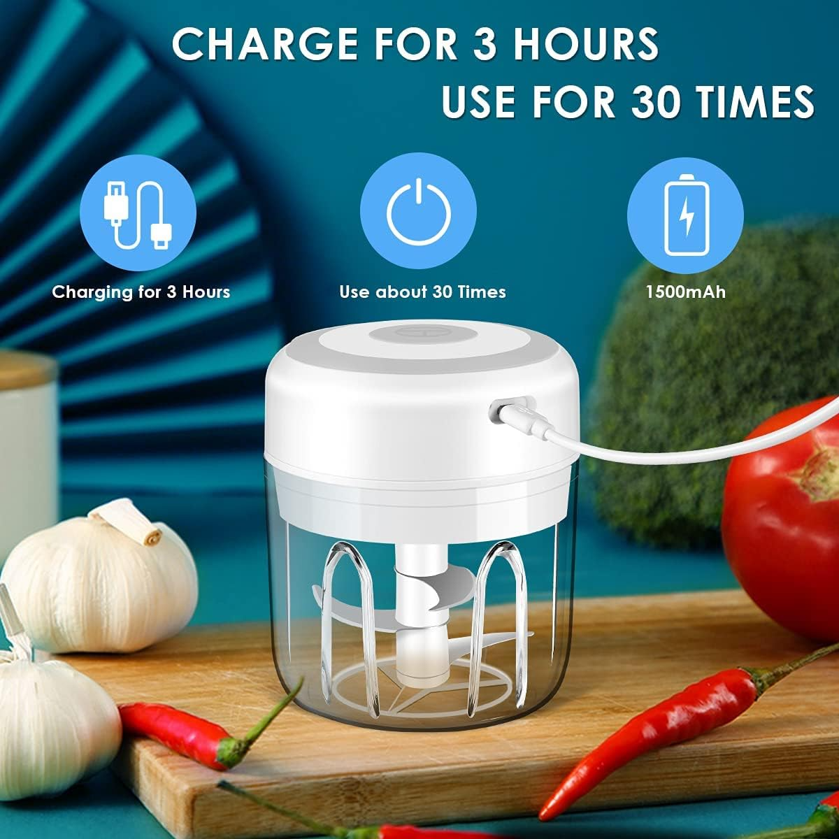 Wireless Electric Food & Garlic Chopper